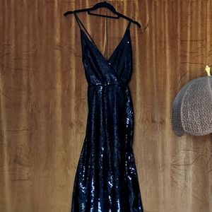 Sexy black sequin jumpsuit